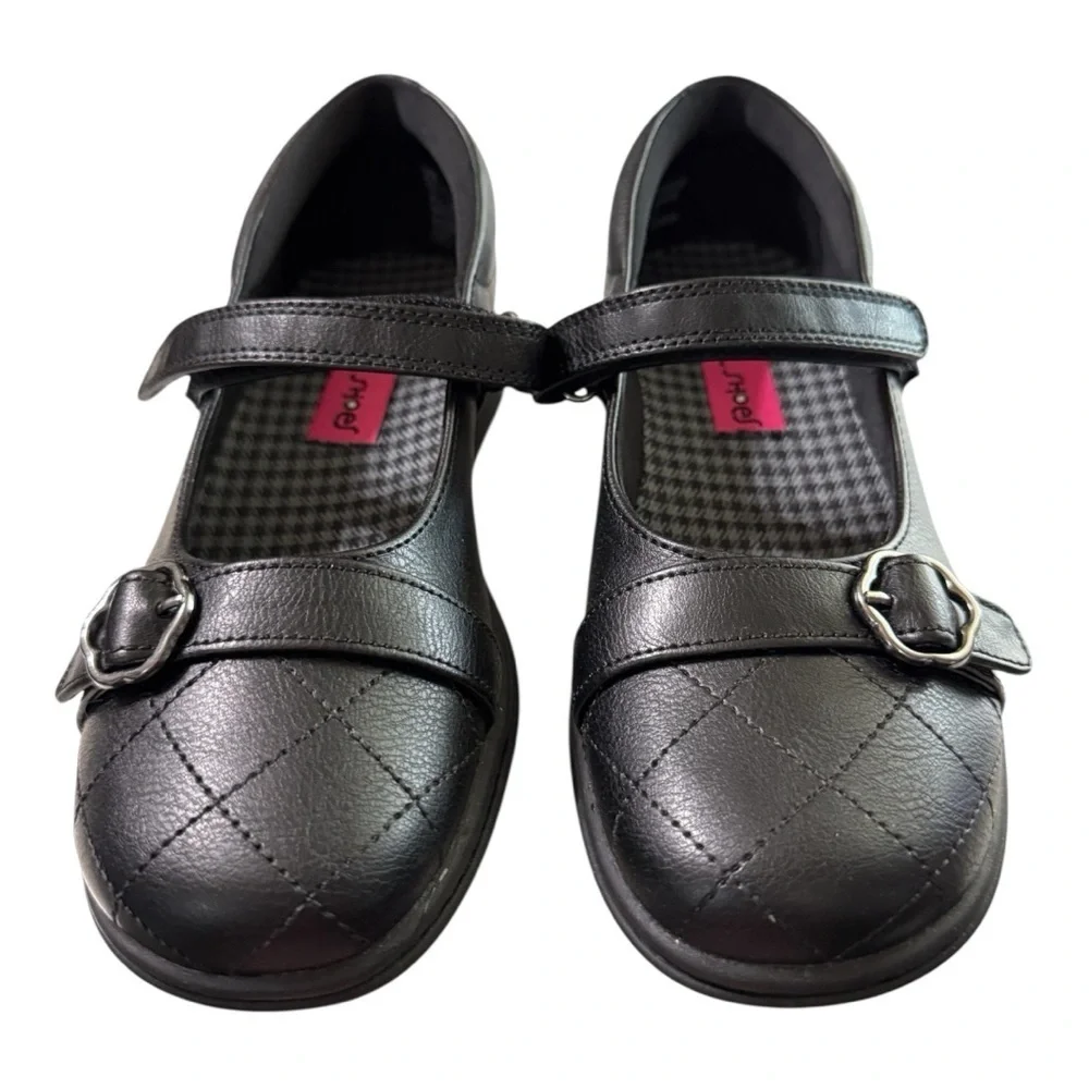 Rachel Shoes Little Girls’ Black Quilted Mary Jane Flats | Size 2